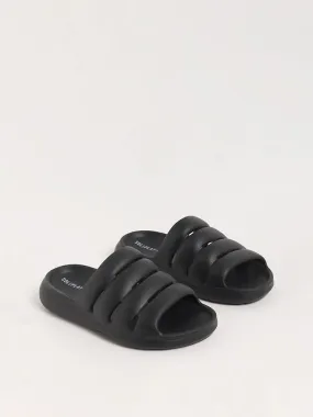 SOLEPLAY Black Multi-Strap Slides