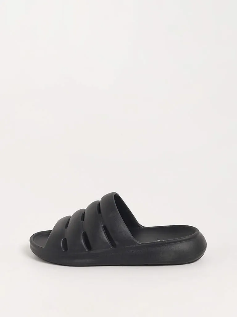SOLEPLAY Black Multi-Strap Slides