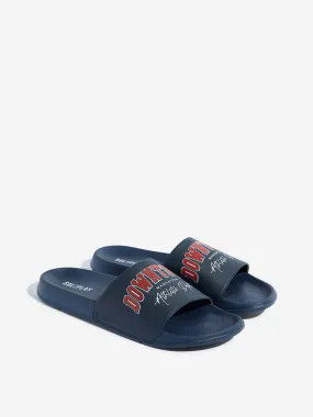 SOLEPLAY Navy Printed Slides