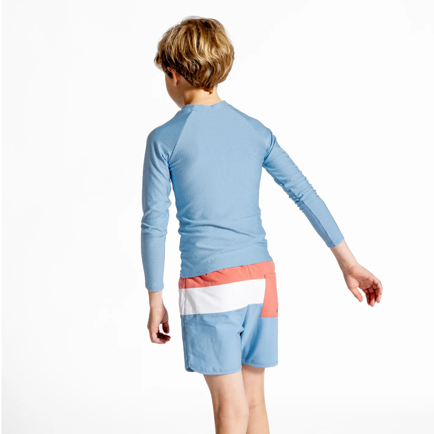 surfside blue seersucker rashguard