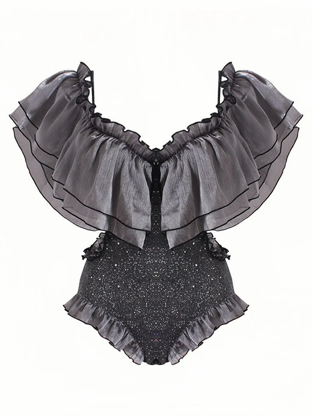 Swimsuit Women's One-Shoulder Ruffles Bikini