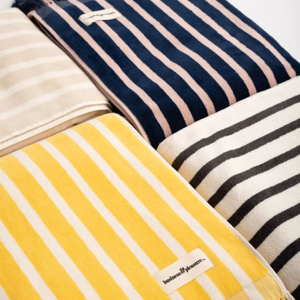 The Beach Towel - Monaco Black Stripe