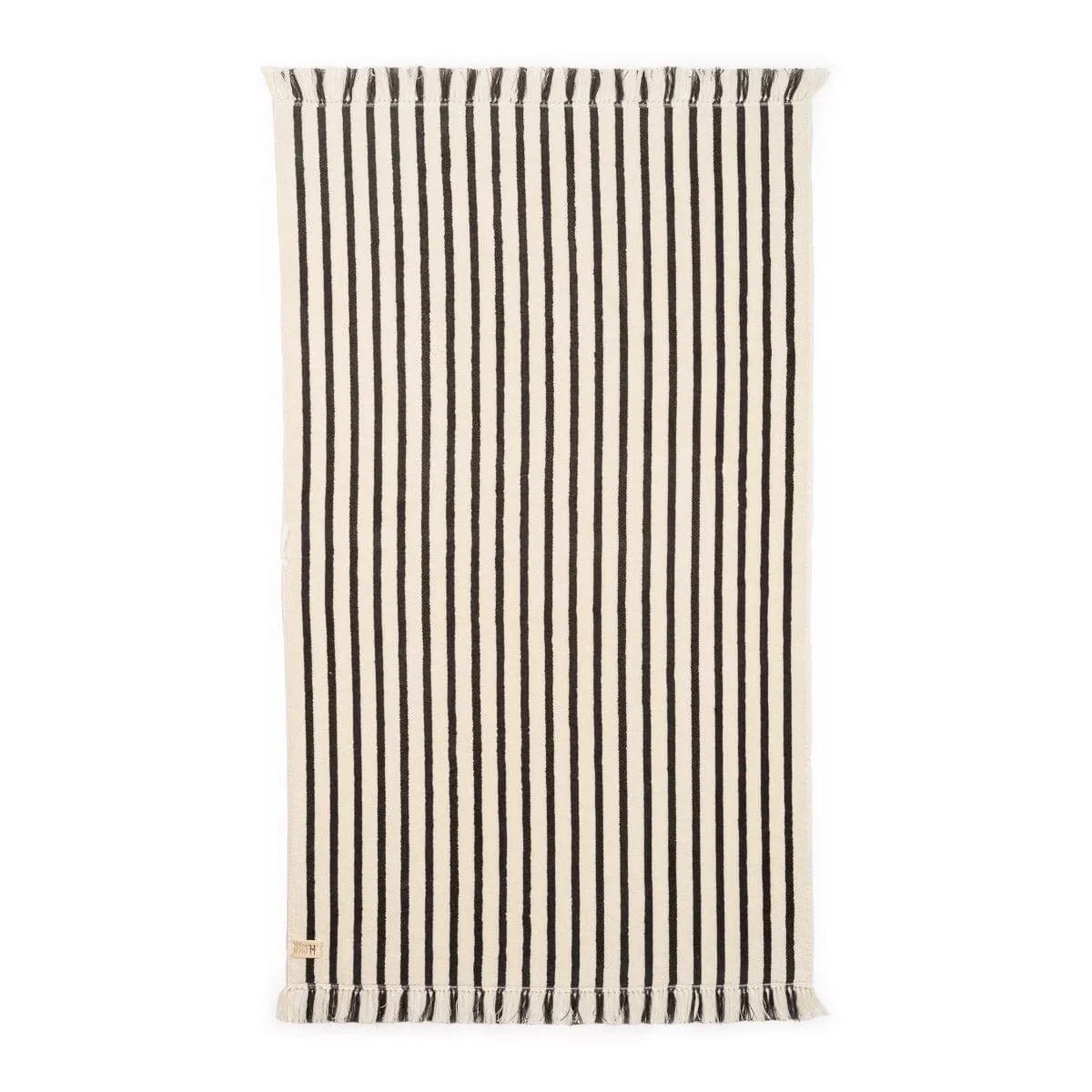 The Beach Towel - Monaco Black Stripe