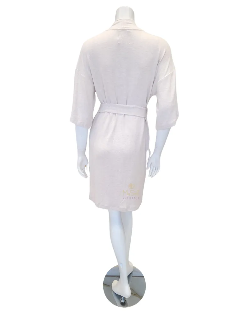 UGG Oatmeal Heather Peached Knit Monrose Wrap Robe