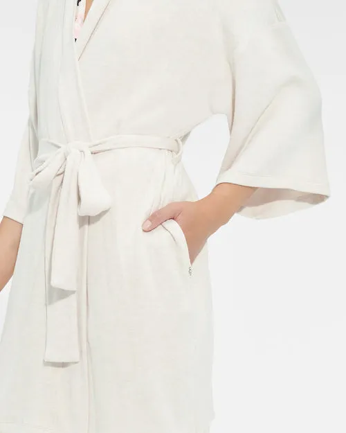 UGG Oatmeal Heather Peached Knit Monrose Wrap Robe