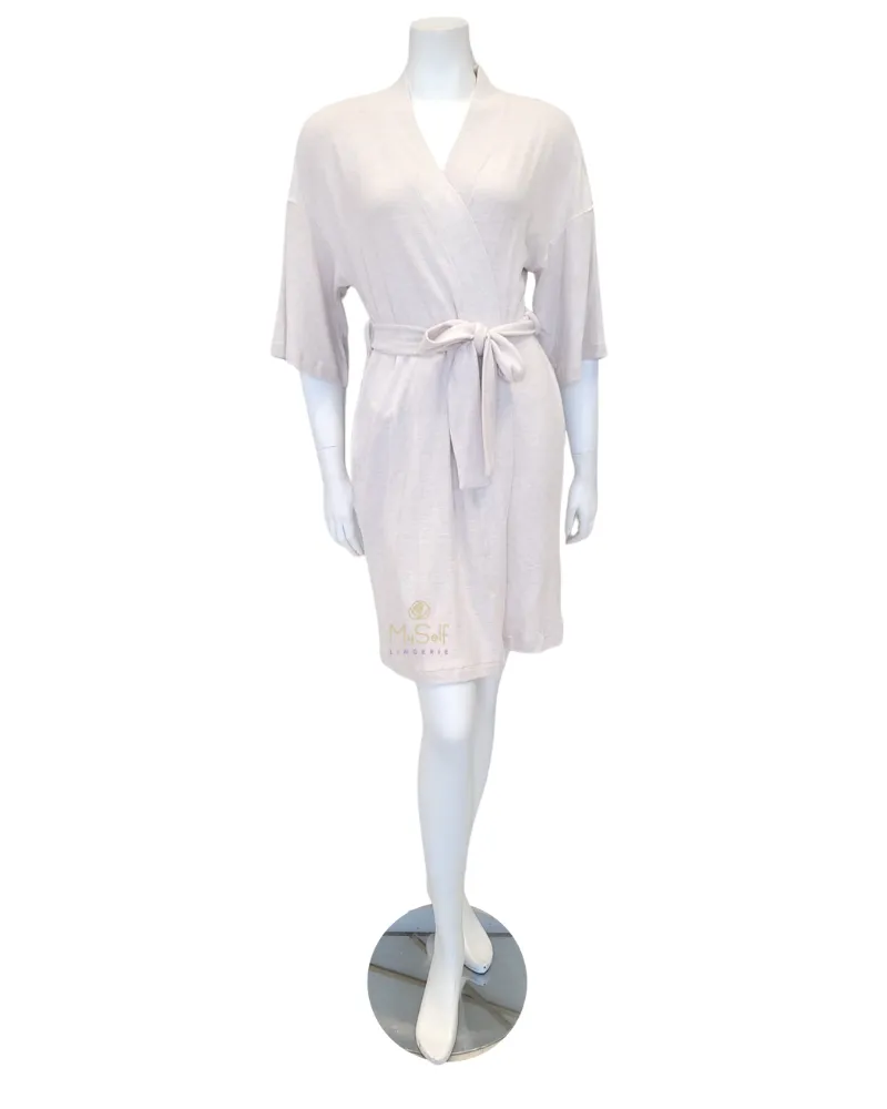 UGG Oatmeal Heather Peached Knit Monrose Wrap Robe