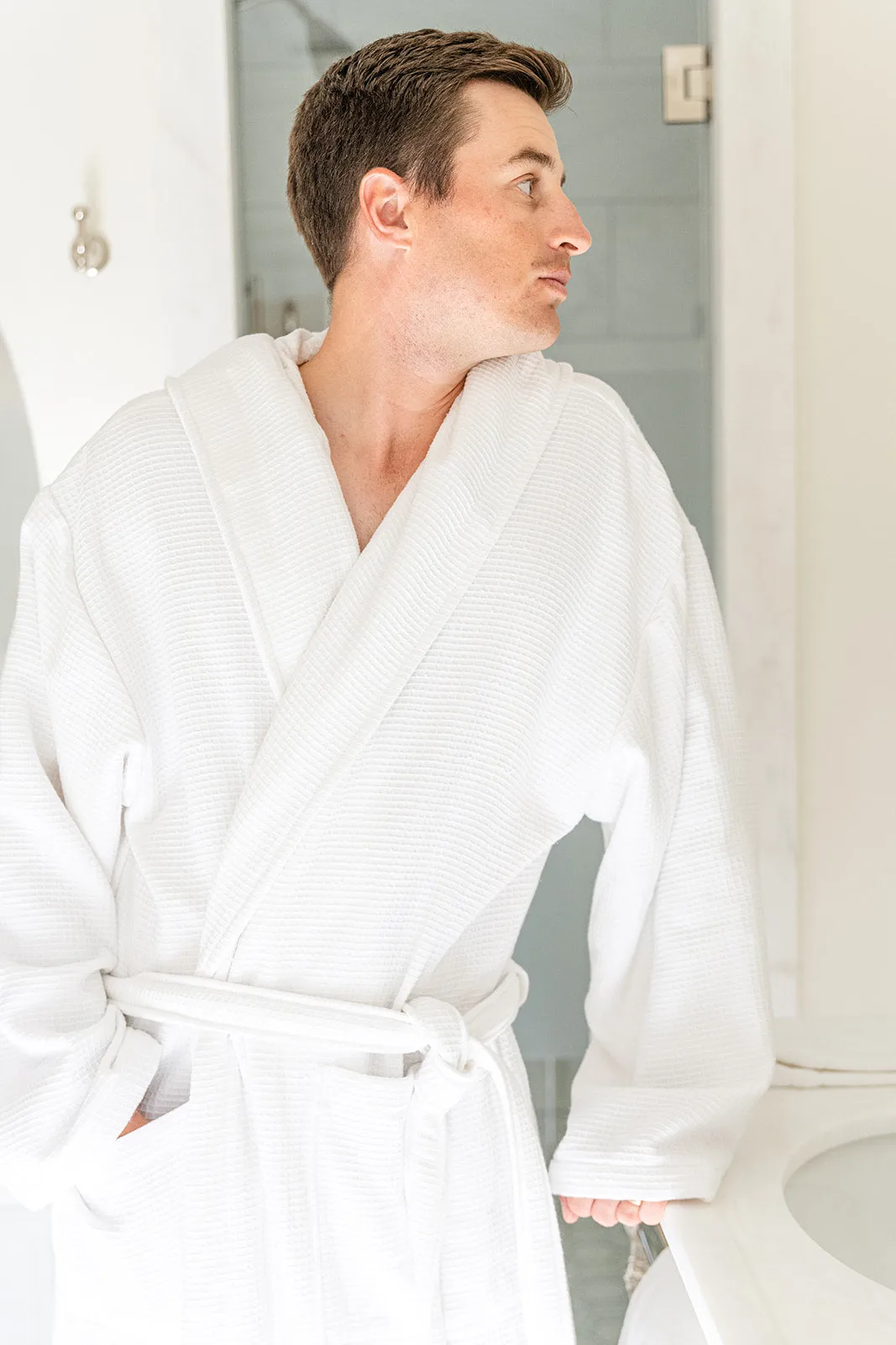 UNISEX WAFFLE BATHROBE