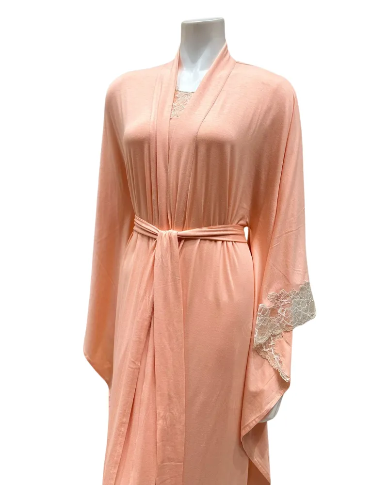 Verdiani Apricot Butterfly Effect Modal Morning Robe