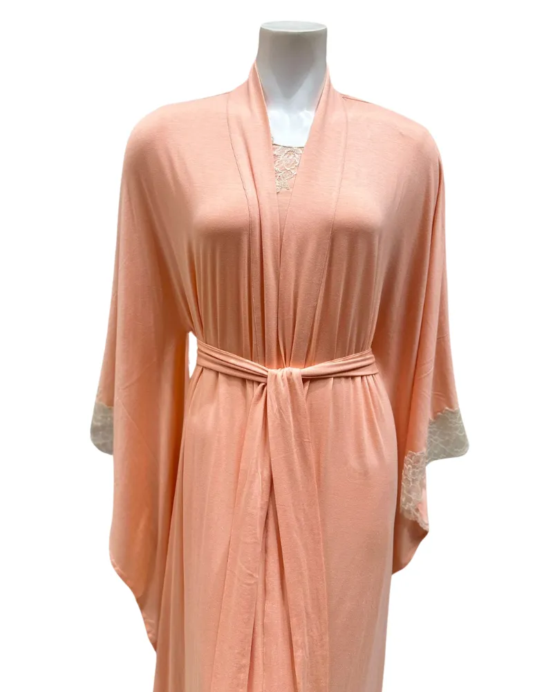 Verdiani Apricot Butterfly Effect Modal Morning Robe