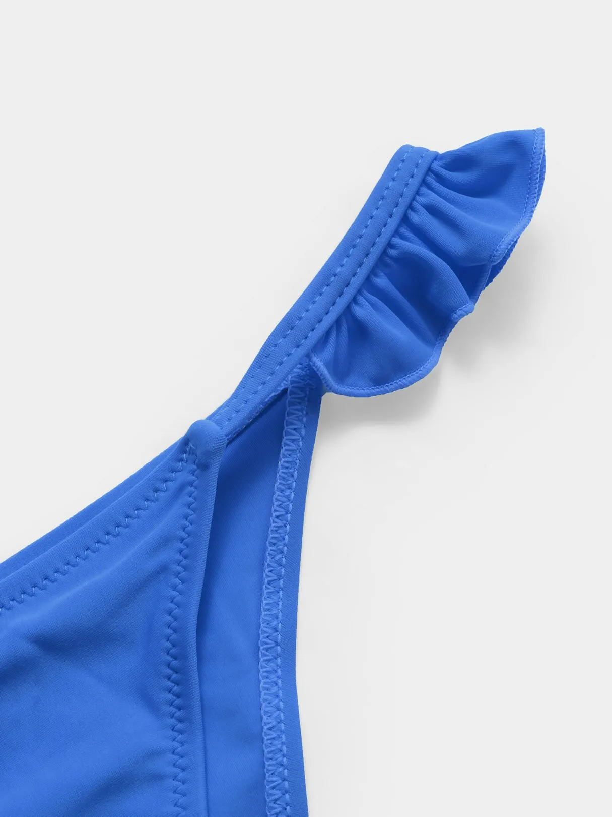 Wholesale Blue Padded V-Neck Sleeveless Bikinis