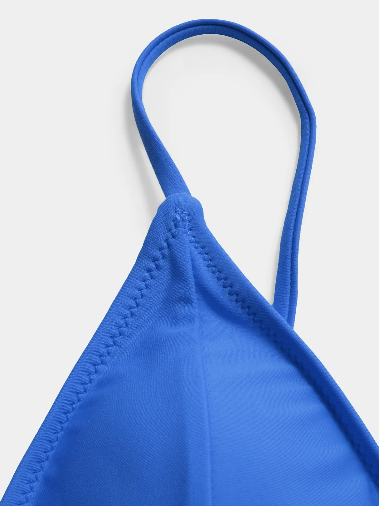 Wholesale Blue Padded V-Neck Sleeveless Bikinis
