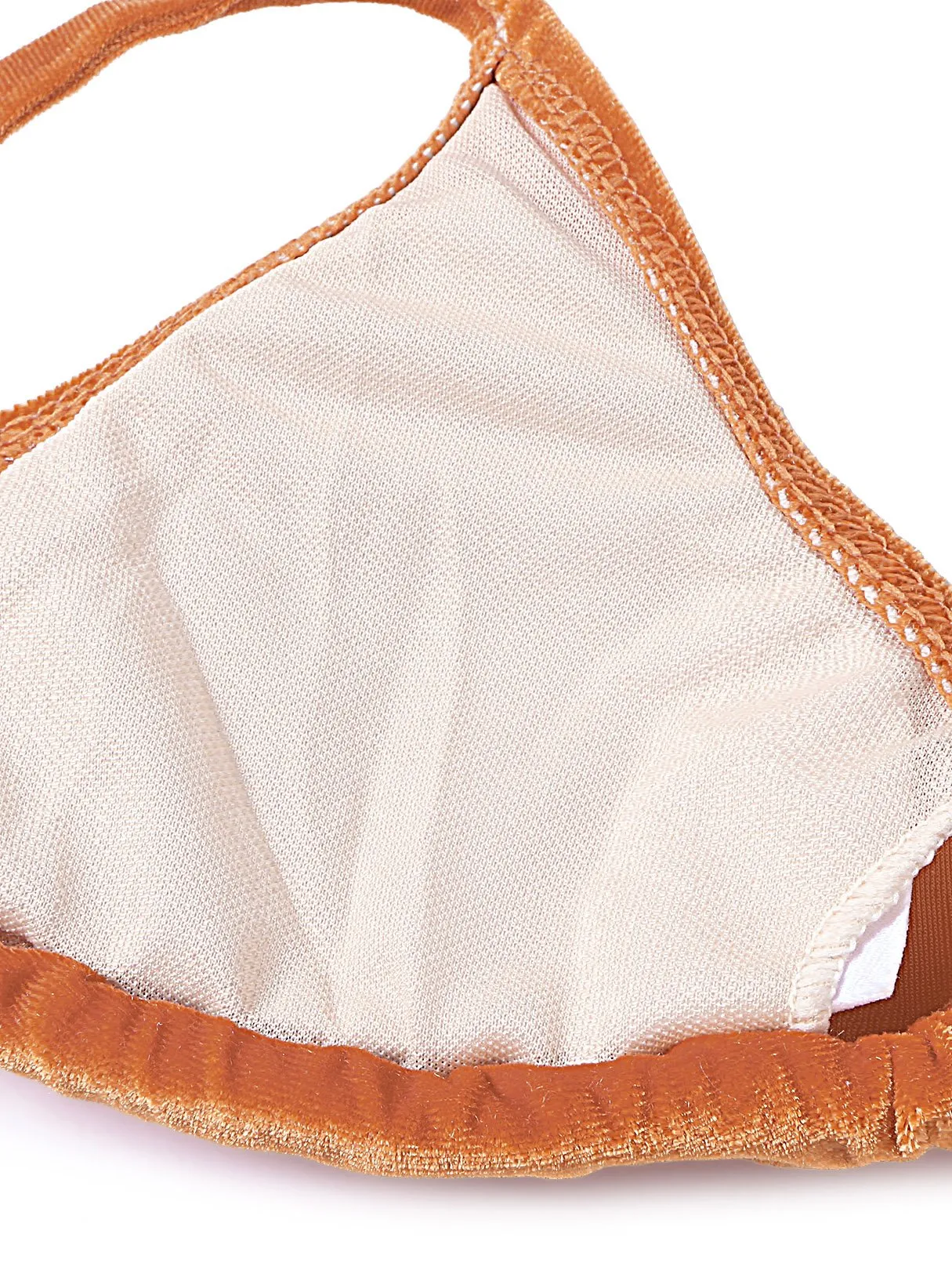 Wholesale Orange V-Neck Sleeveless Backless Two Piece Bikinis