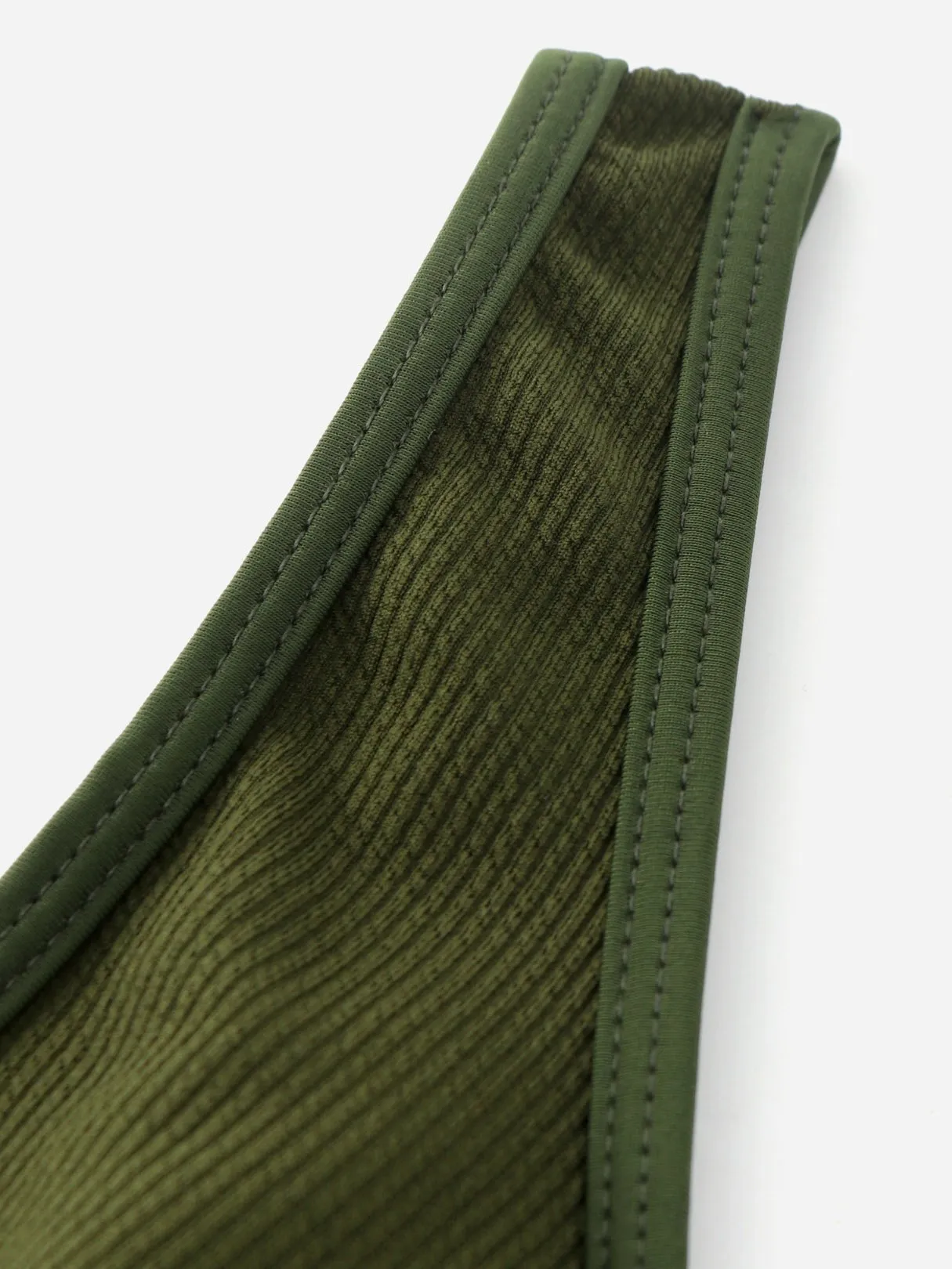 Wholesale Scoop Neck Sleeveless Plain Tie-Up Bikinis