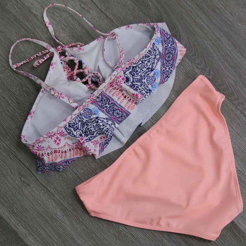 Women's Halter Top Bikini Set